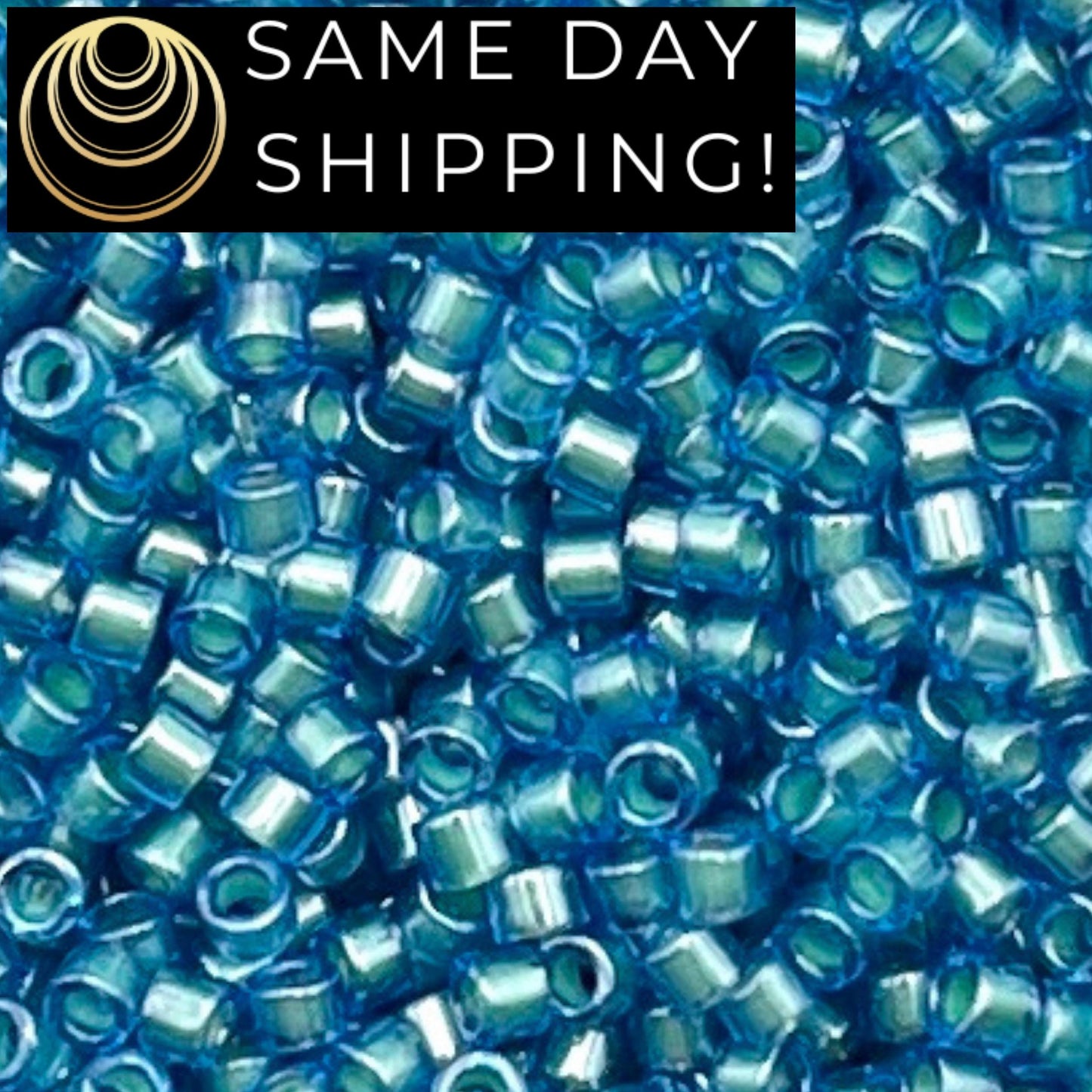 DB1709 11/0 Miyuki Delica Beads Pearl Lined Azure Blue