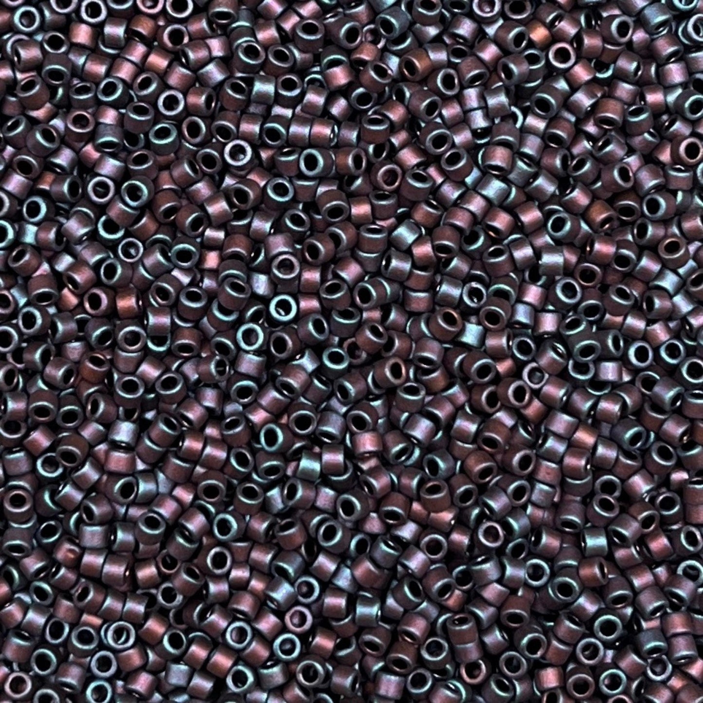 DB323 SAME DAY SHIPPING! 1-20 Grams Miyuki 11/0 Delica Beads Matte Metallic Copper Rainbow Iris-Free Container!