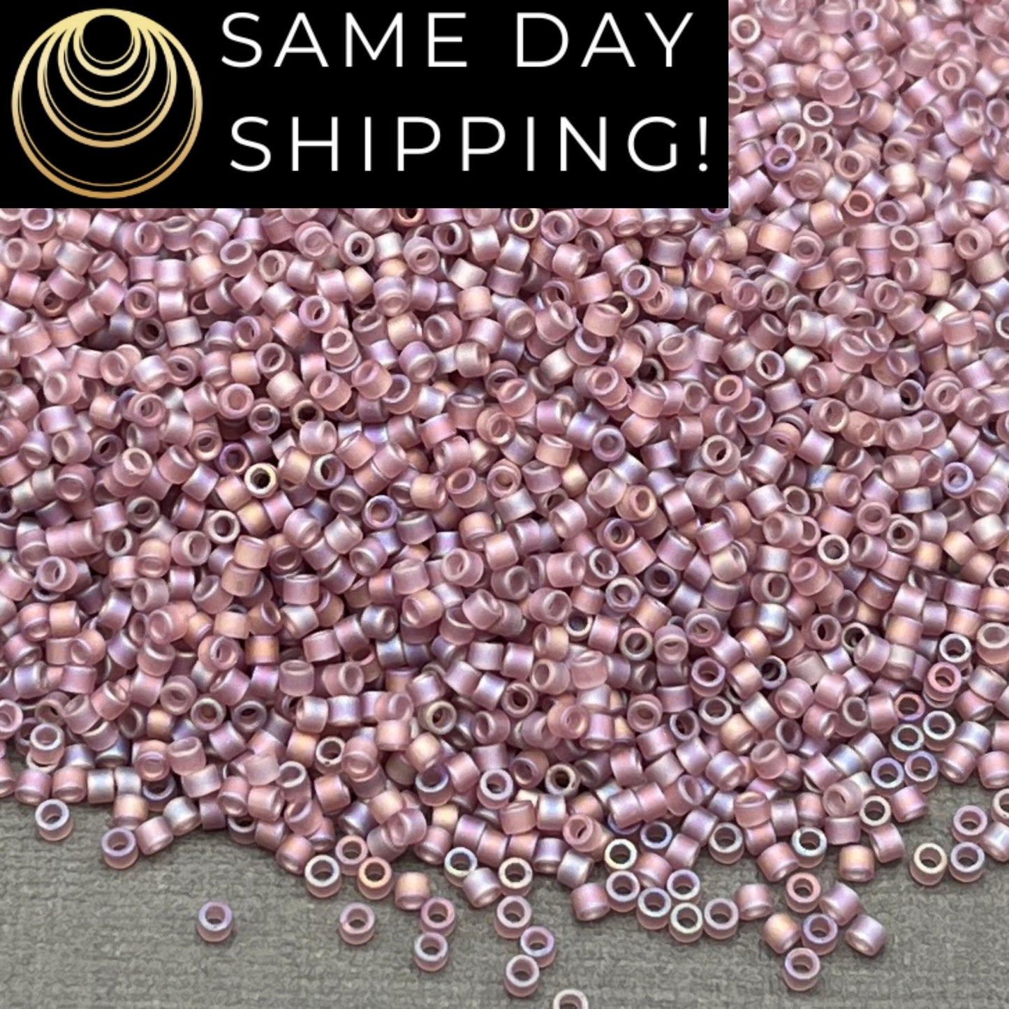 DB857 SAME DAY Shipping! 1-20 Grams Miyuki 11/0 Delica Beads Matte Transparent Smoky Amethyst AB-Free Container!