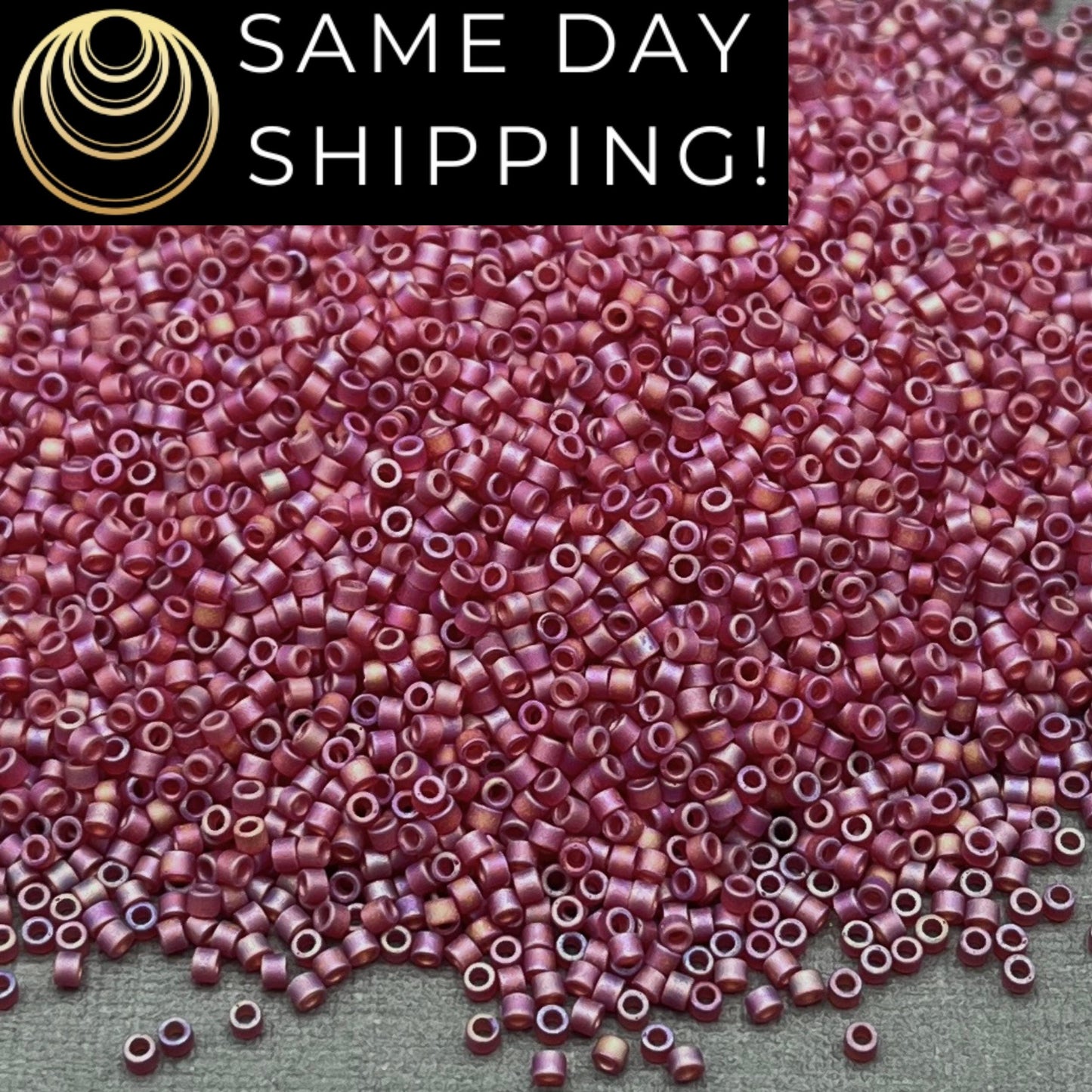 DB0867 11/0 Miyuki Delica Beads Matte Transparent Dark Cranberry AB
