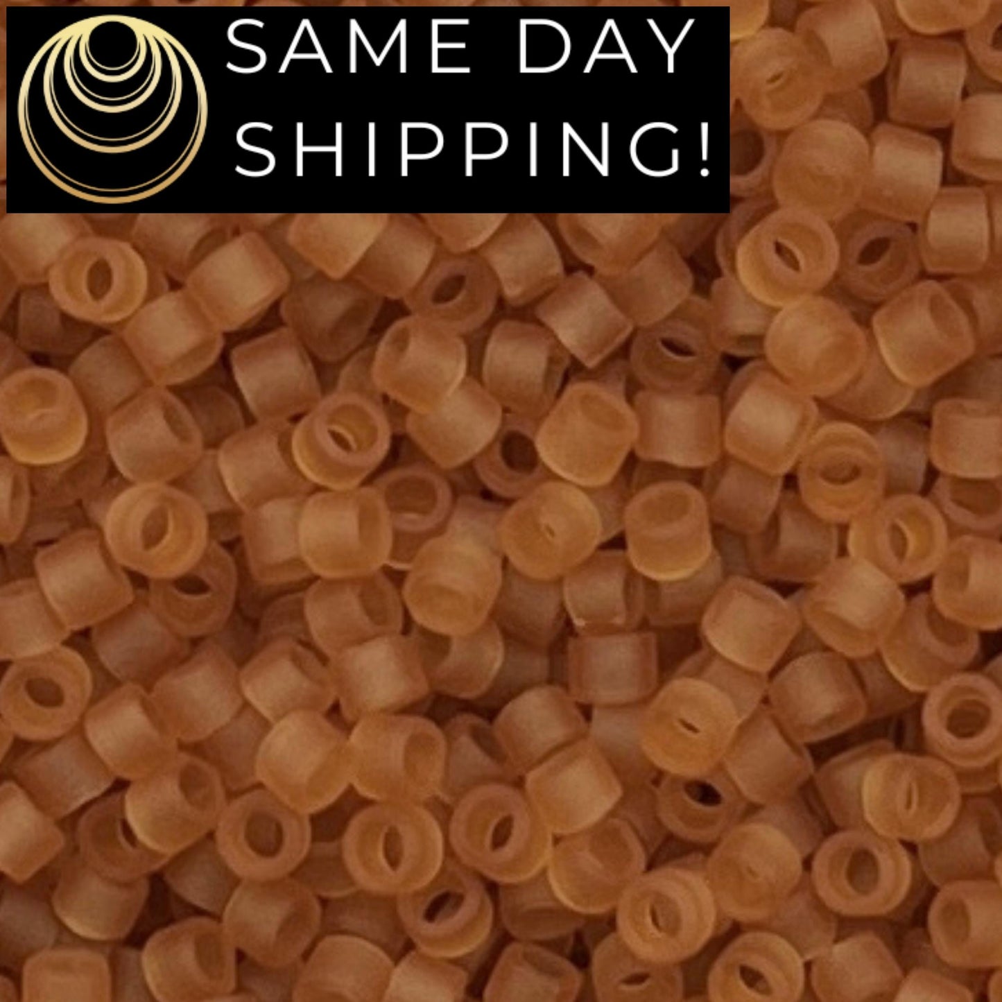 DB1261 SAME DAY SHIPPING! 1-20 Grams Miyuki 11/0 Delica Beads Transparent Matte Marigold  -Free Container!