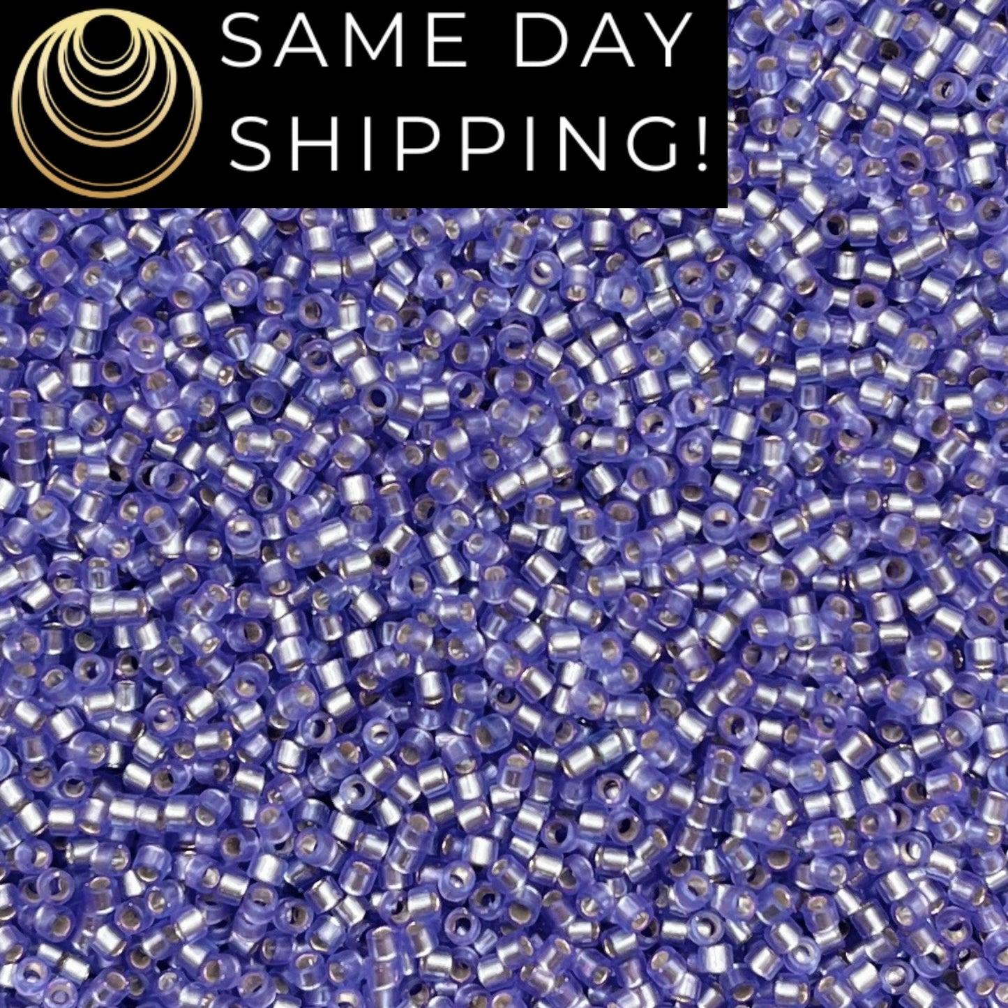 DB0694 11/0 Miyuki Delica Beads Dyed Semi-Matte Silver Lined Purple