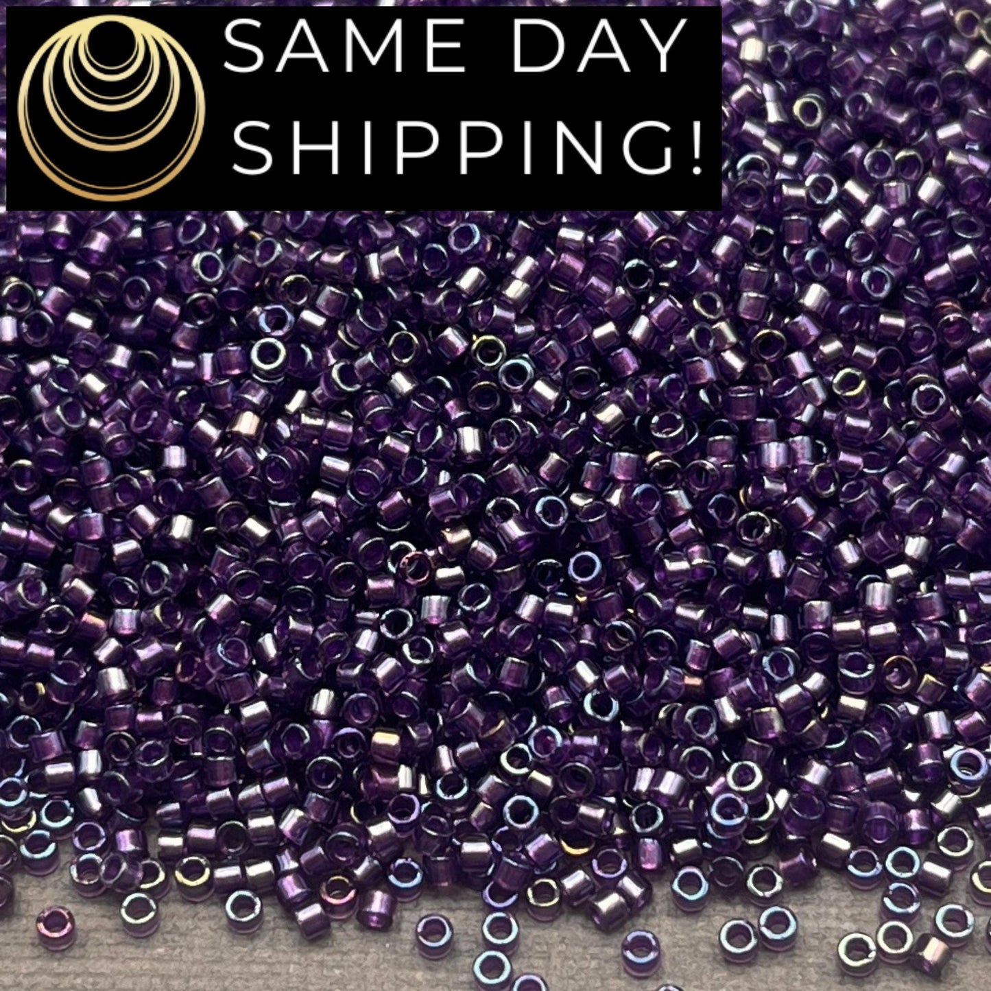 DB1756 SAME DAY Shipping! 1 Gram up to 20 Grams Miyuki 11/0 Delica Beads Sparkling Purple Lined Amethyst AB -Free Container!
