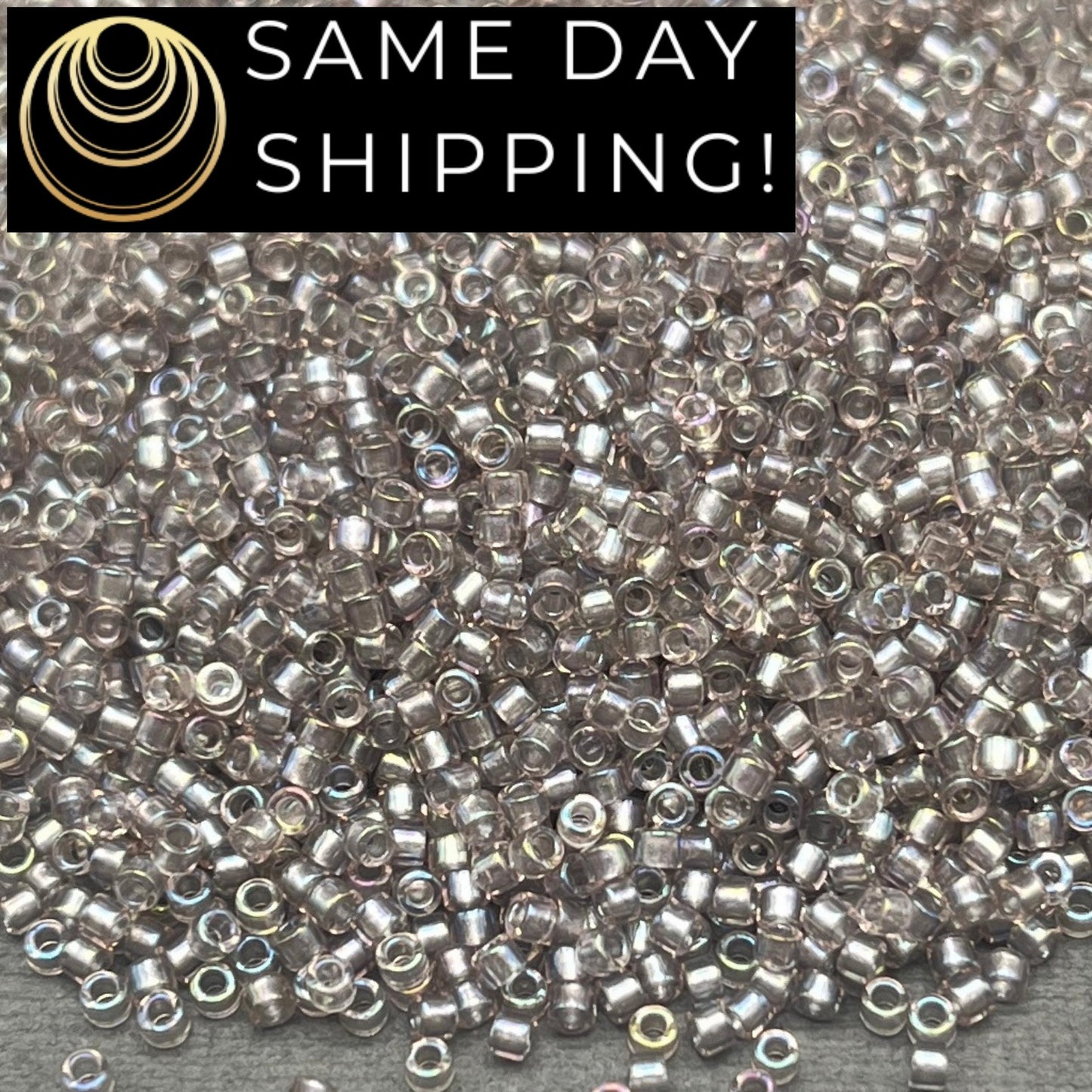 DB1772 SAME DAY Shipping! 1 Gram up to 20 Grams Miyuki 11/0 Delica Beads Sparkling Pewter Lined Crystal AB -Free Container!