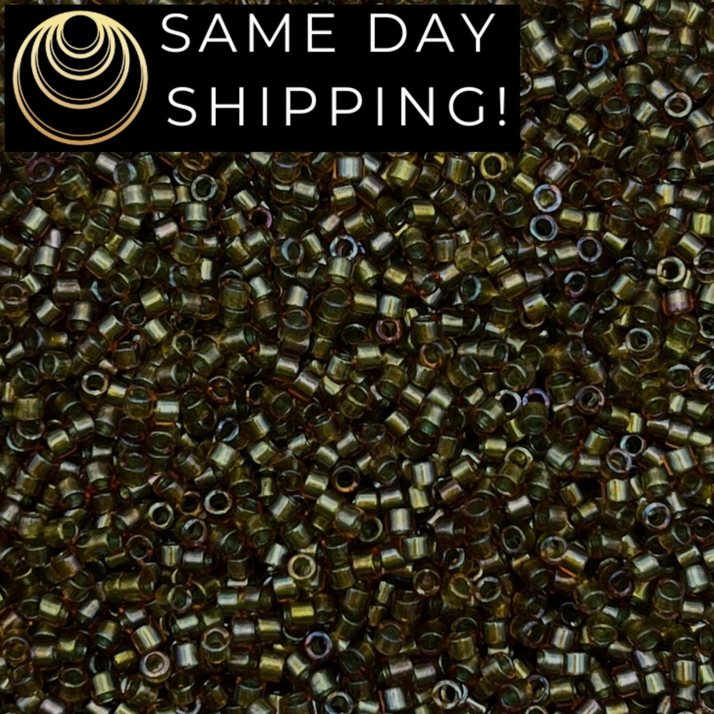 DB1739 SAME DAY Shipping! 1 Gram up to 20 Grams Miyuki 11/0 Delica Beads Sparkling Mint Lined Topaz AB -Free Container!