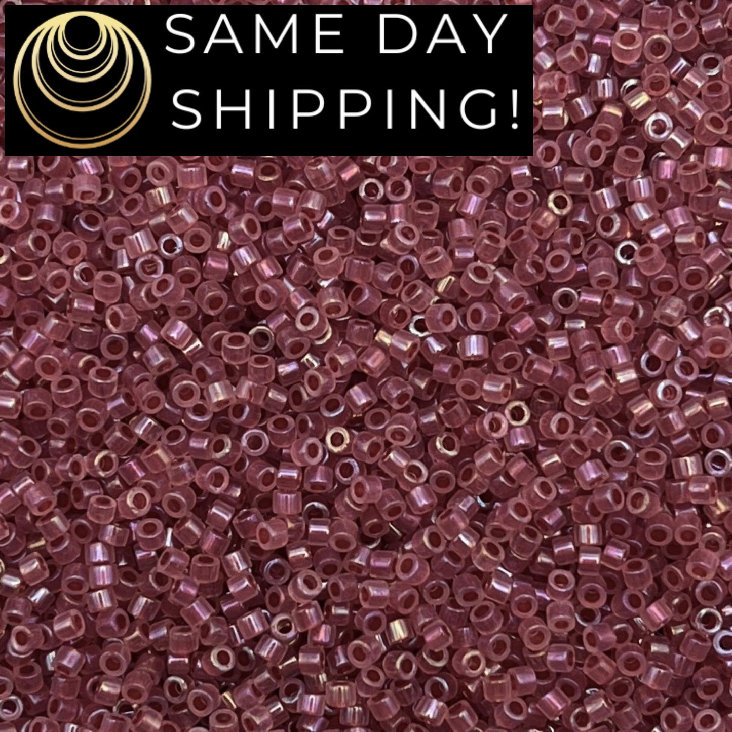 DB1746 11/0 Miyuki Delica Beads Claret Lined Opal AB