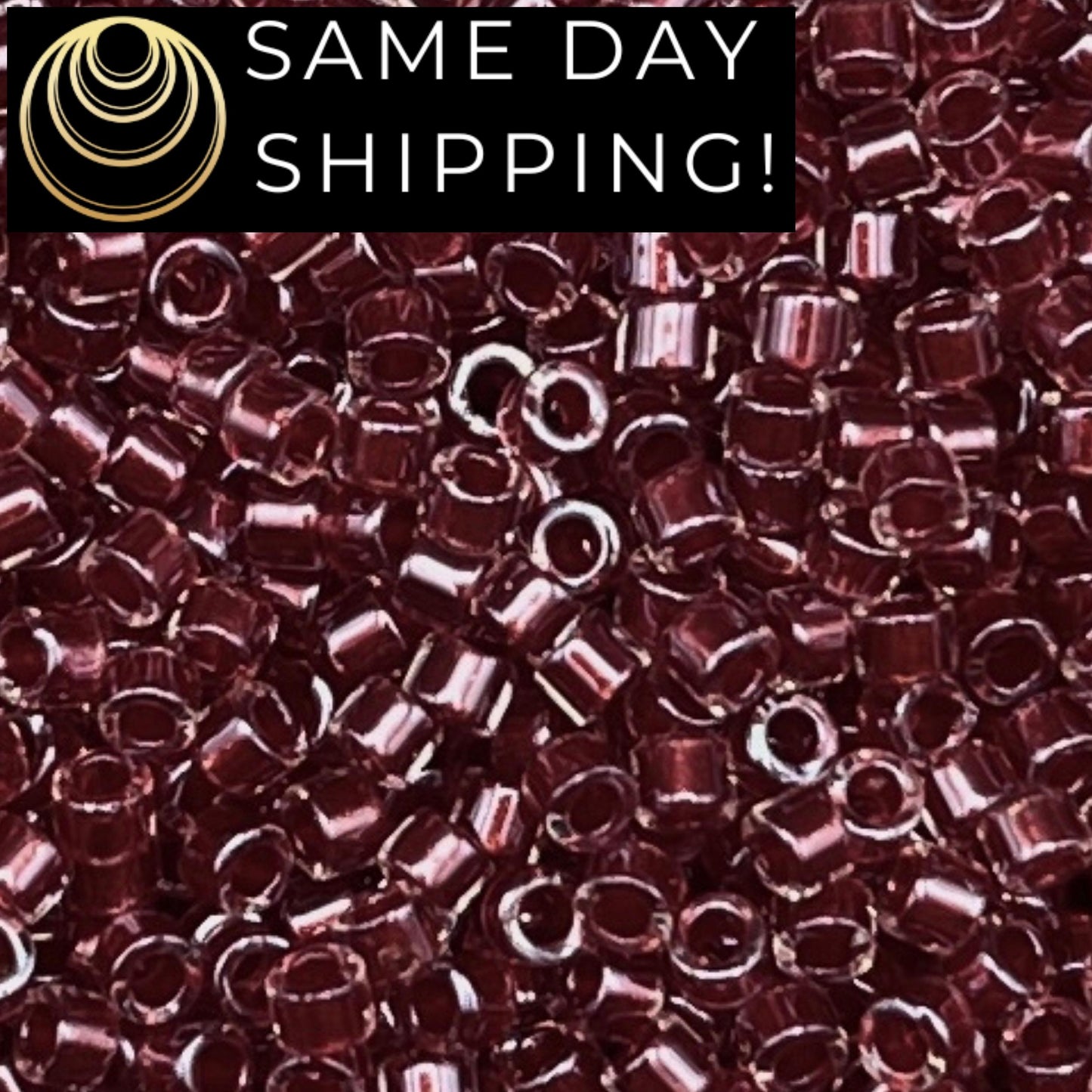 DB0924 SAME DAY SHIPPING! 1 Gram up to 20 Grams Miyuki 11/0 Delica Beads Sparkling Cranberry Lined Crystal DB924 -Free Container!
