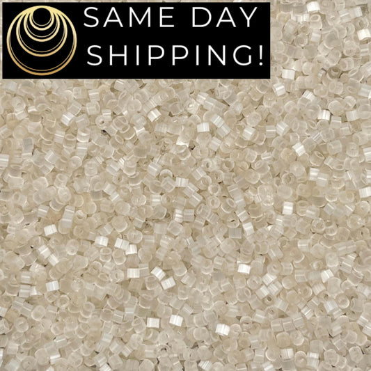 DB673 SAME DAY SHIPPING! 1 Gram up to 20 Grams Miyuki 11/0 Delica Beads Light Cream Silk Satin DB0673 -Free Container!