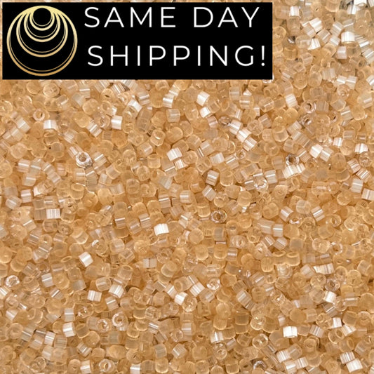 DB674 SAME DAY SHIPPING! 1 Gram up to 20 Grams Miyuki 11/0 Delica Beads Cream Silk Satin DB0674-Free Container!