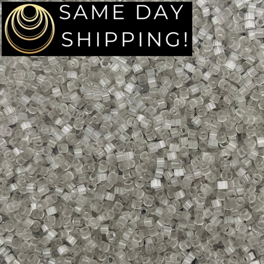 DB679 SAME DAY SHIPPING! 1 Gram up to 20 Grams Miyuki 11/0 Delica Beads Gray Silk Satin DB0679 -Free Container!
