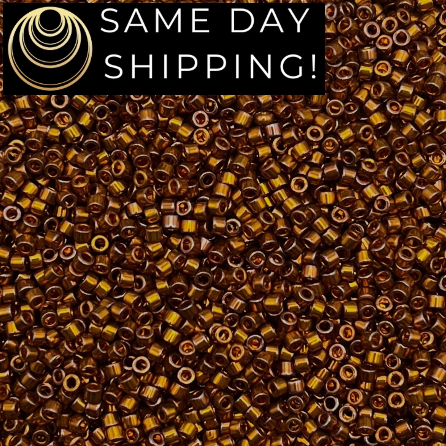 DB0505 11/0 Miyuki Delica Beads 24kt Gold Plated Opaque Dark Yellow Gold