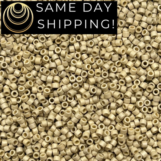 DB1831F SAME DAY SHIPPING! 1 Gram up to 20 Grams Miyuki 11/0 Delica Beads Duracoat Galvanized Matte Silver -Free Container!