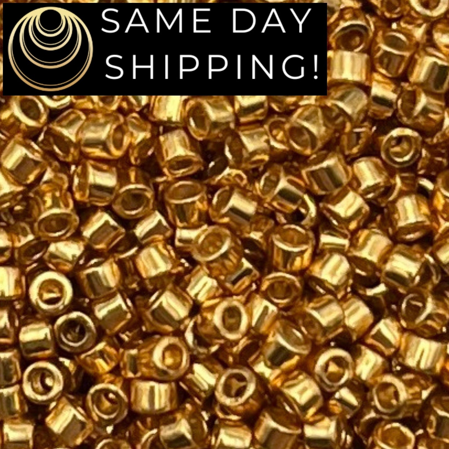 DB1833 SAME DAY SHIPPING! 1 Gram up to 20 Grams Miyuki 11/0 Delica Beads Duracoat Galvanized yellow Gold -Free Container!