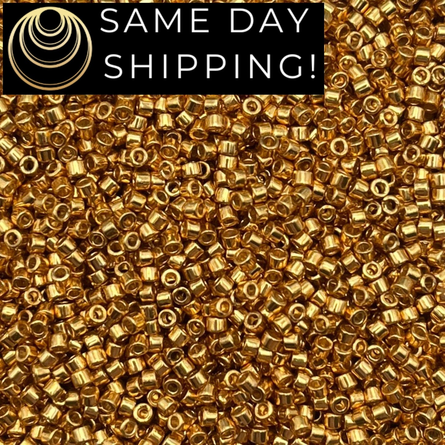 DB1833 SAME DAY SHIPPING! 1 Gram up to 20 Grams Miyuki 11/0 Delica Beads Duracoat Galvanized yellow Gold -Free Container!