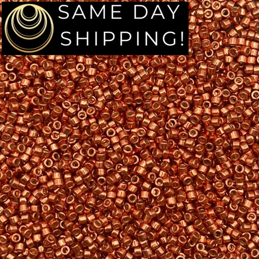 DB1837 SAME DAY SHIPPING! 1 Gram up to 20 Grams Miyuki 11/0 Delica Beads Duracoat Galvanized Pink Blush -Free Container!