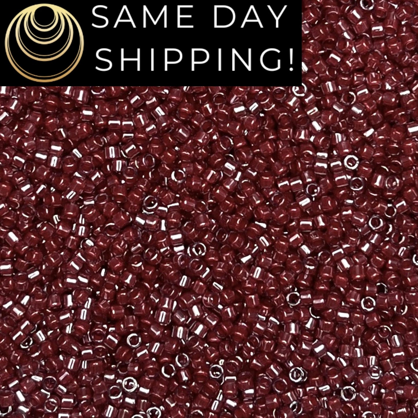 DB0280 SAME DAY SHIPPING! 1 Gram-20 Grams Miyuki 11/0 Delica Beads Cranberry Lined Crystal Luster DB280 -Free Container!