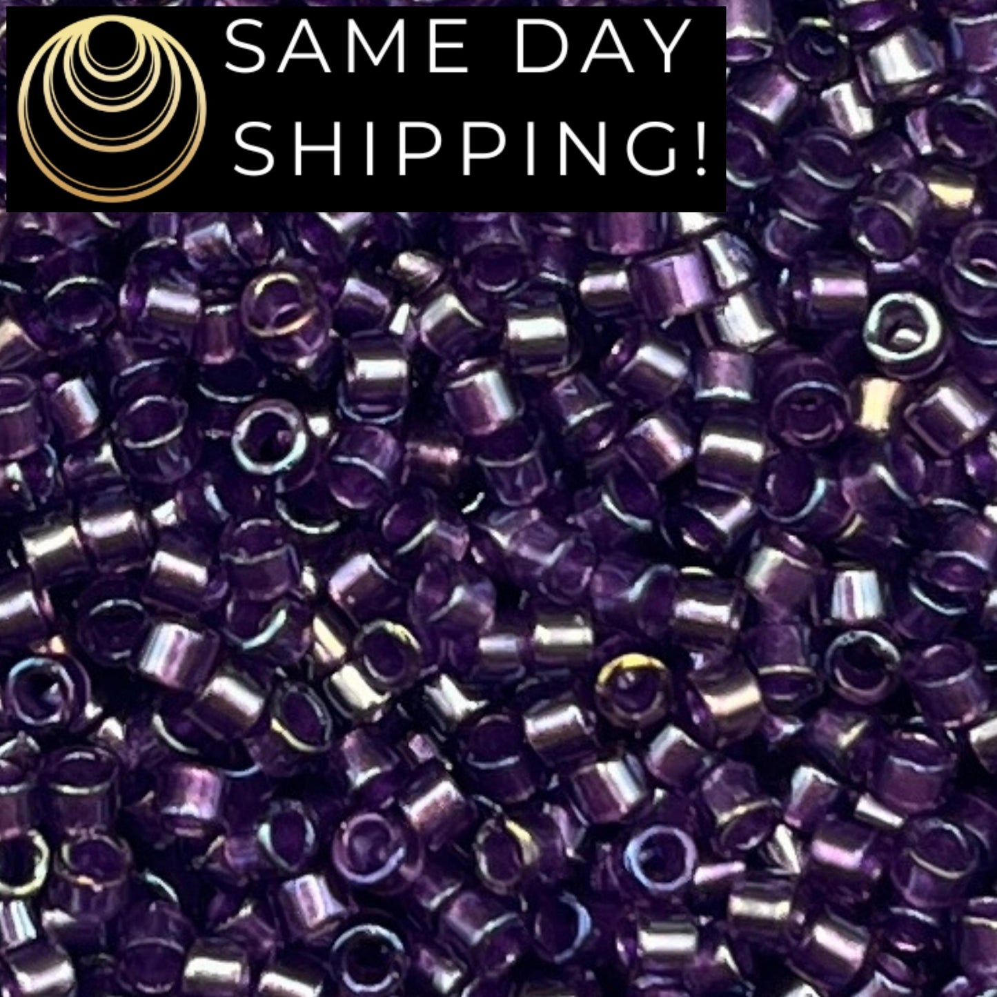 DB1756 SAME DAY Shipping! 1 Gram up to 20 Grams Miyuki 11/0 Delica Beads Sparkling Purple Lined Amethyst AB -Free Container!