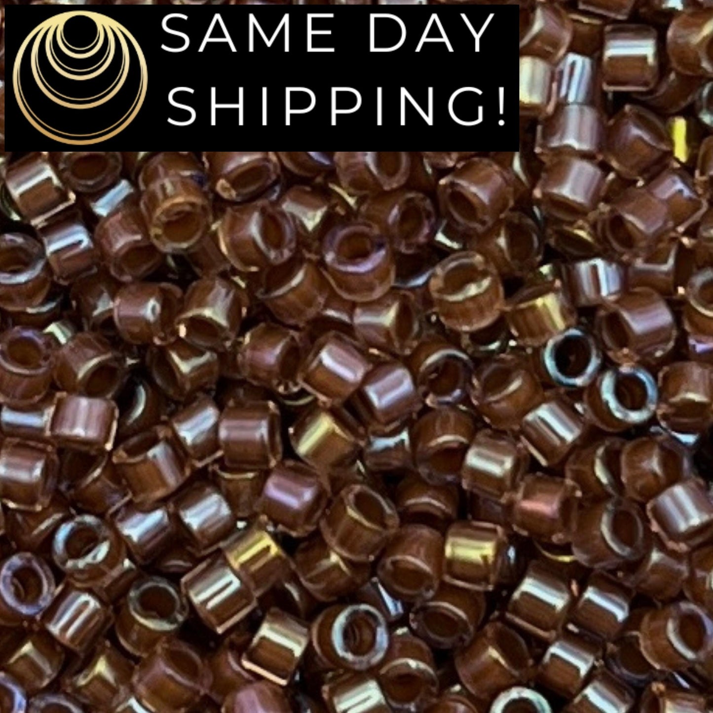 DB1732 SAME DAY Shipping! 1 Gram up to 20 Grams Miyuki 11/0 Delica Beads Cocoa Lined Crystal AB -Free Container!