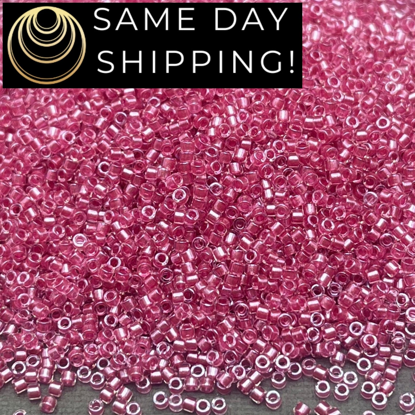 DB0902 SAME DAY SHIPPING! 1 Gram up to 20 Grams Miyuki 11/0 Delica Beads Sparkling Rose Lined Crystal-Free Container!