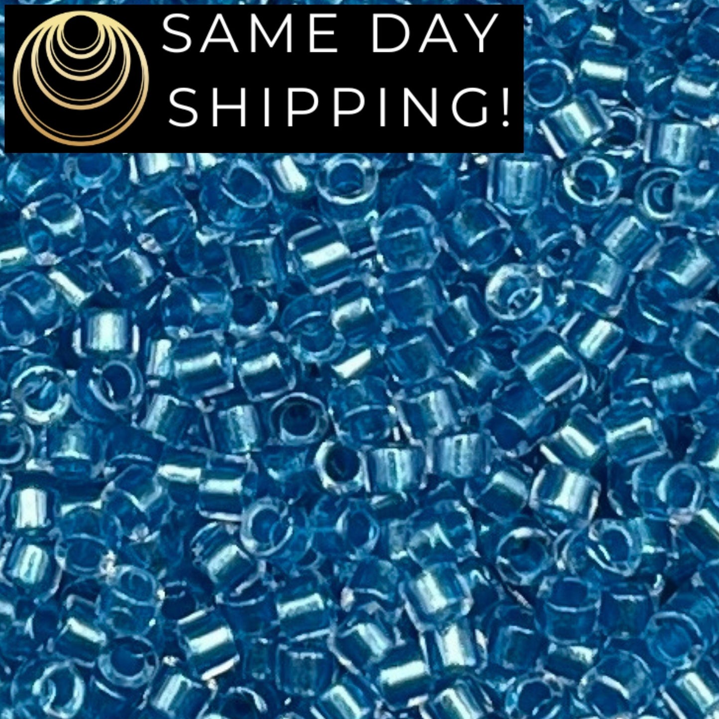 DB0905 11/0 Miyuki Delica Beads Sparkling Blue Lined Crystal