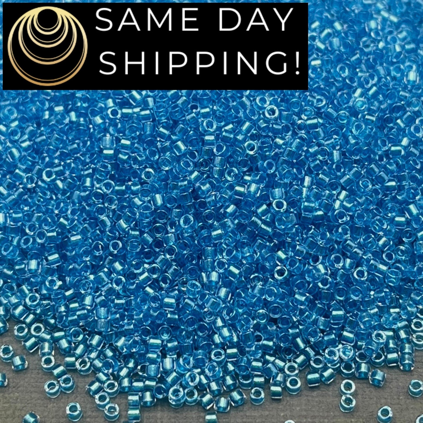 DB0905 11/0 Miyuki Delica Beads Sparkling Blue Lined Crystal