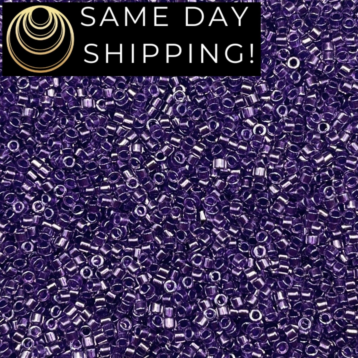 DB0906 SAME DAY SHIPPING! 1 Gram up to 20 Grams Miyuki 11/0 Delica Beads Sparkling Purple Lined Crystal-Free Container!