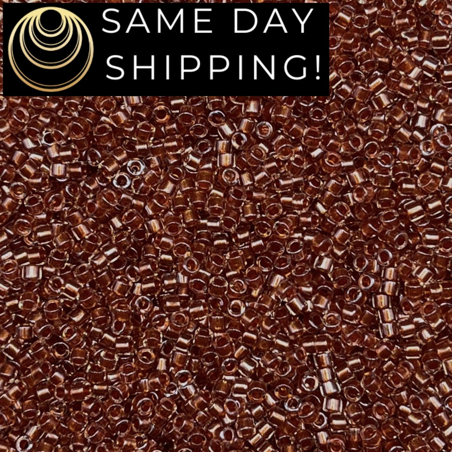 DB0915 SAME DAY SHIPPING! 1 Gram up to 20 Grams Miyuki 11/0 Delica Beads Sparkling Ginger Lined Crystal DB915 -Free Container!