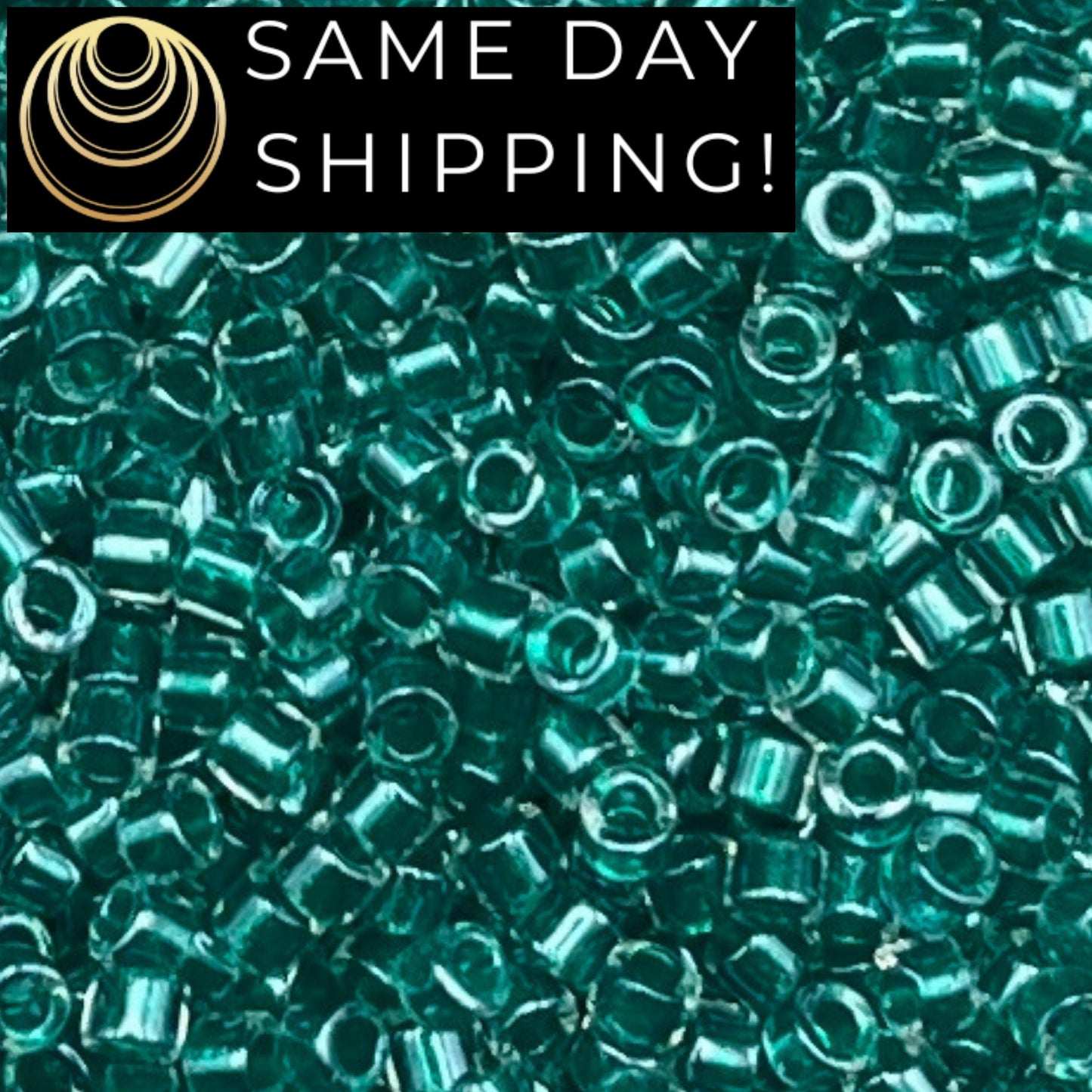 DB0918 SAME DAY SHIPPING! 1 Gram up to 20 Grams Miyuki 11/0 Delica Beads Sparkling Dark Aqua Green Lined Crystal DB918 -Free Container!