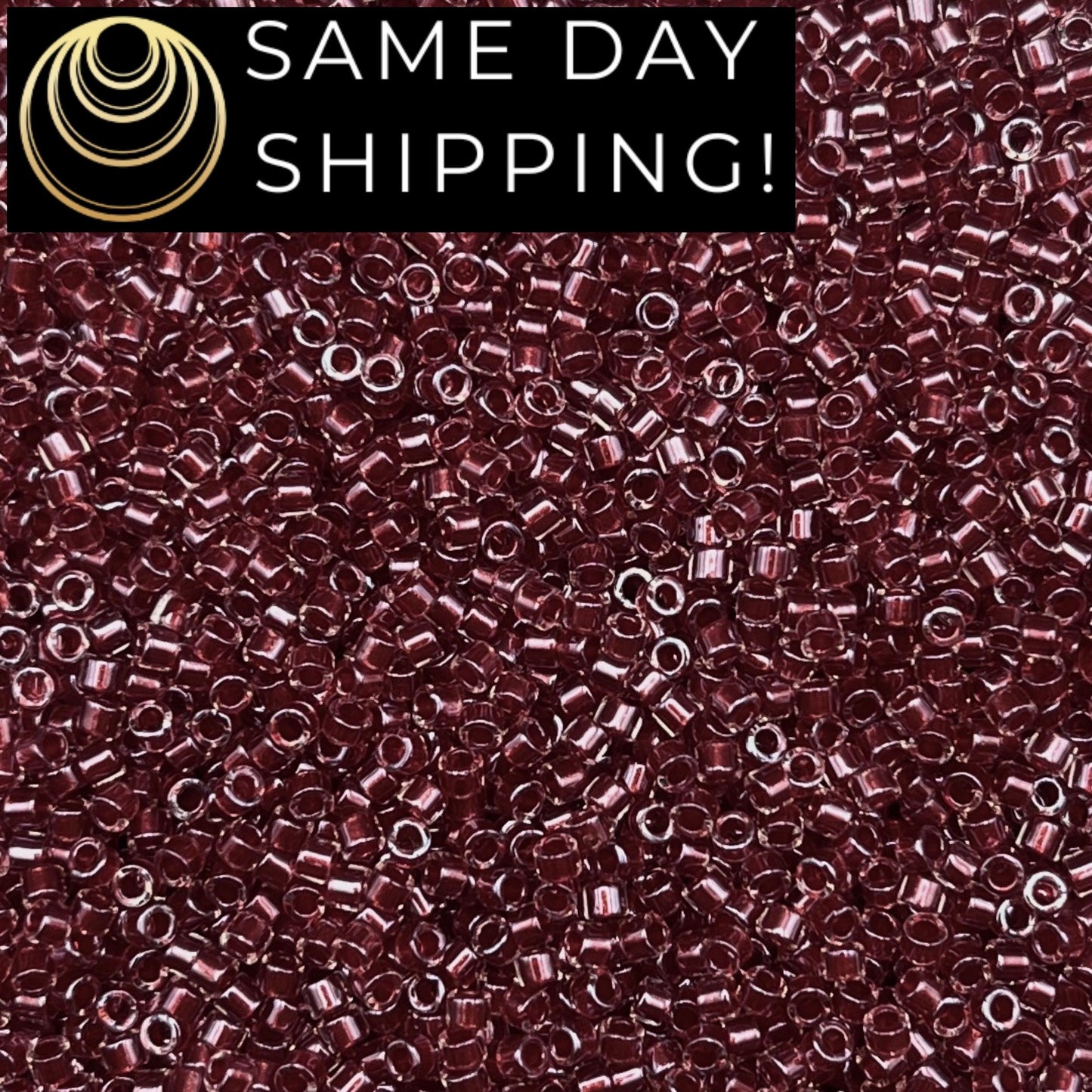 DB0924 SAME DAY SHIPPING! 1 Gram up to 20 Grams Miyuki 11/0 Delica Beads Sparkling Cranberry Lined Crystal DB924 -Free Container!