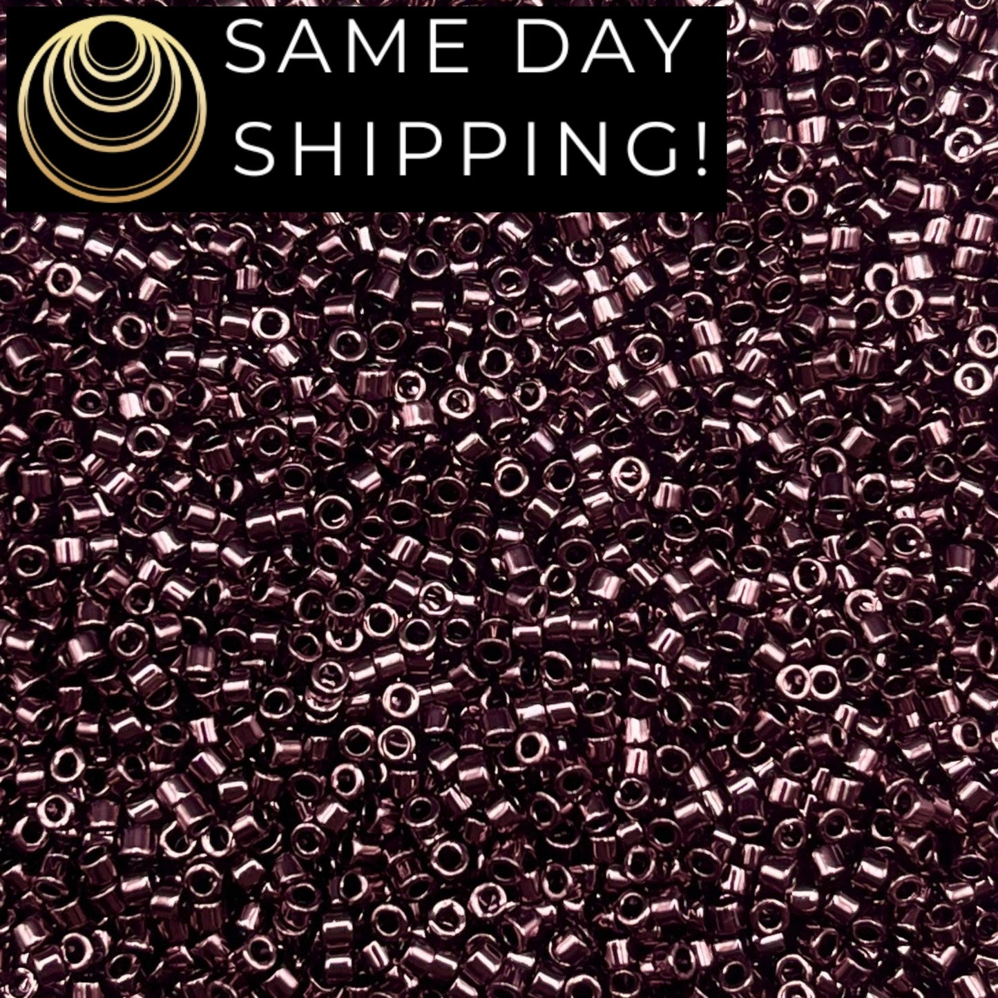 DB1991 SAME DAY SHIPPING! 1 Gram up to 20 Grams Miyuki 11/0 Delica Beads Metallic French Plum-Free Container!