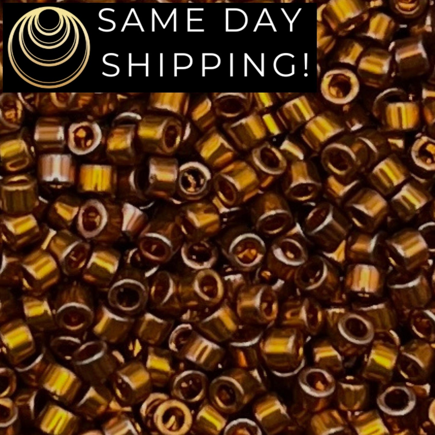 DB0505 11/0 Miyuki Delica Beads 24kt Gold Plated Opaque Dark Yellow Gold