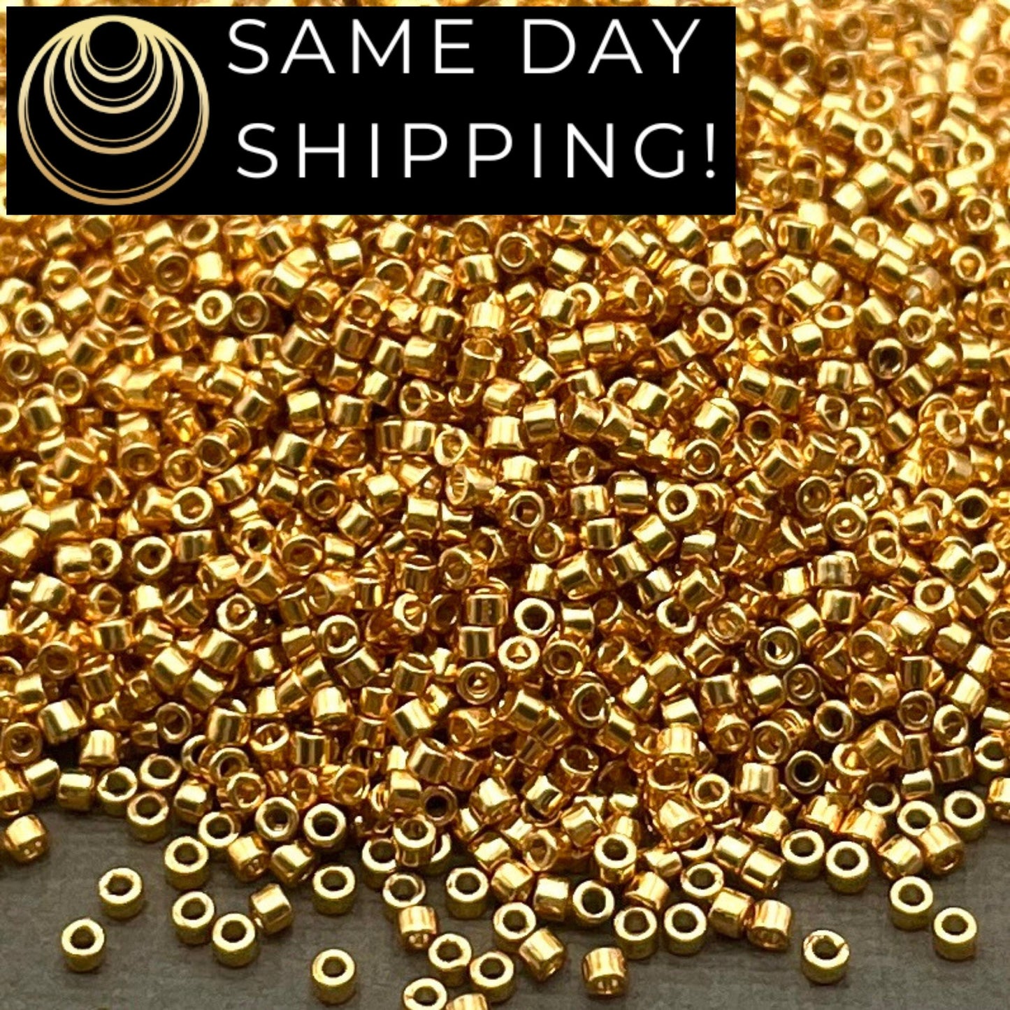 DB1833 SAME DAY SHIPPING! 1 Gram up to 20 Grams Miyuki 11/0 Delica Beads Duracoat Galvanized yellow Gold -Free Container!