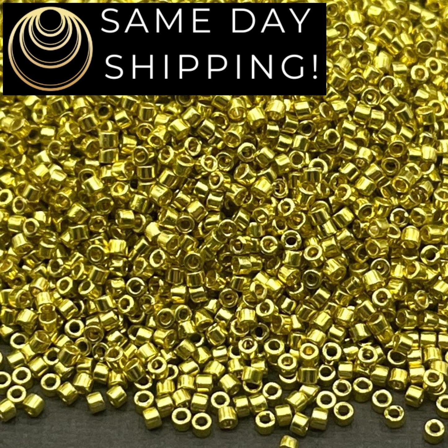 DB1835 SAME DAY SHIPPING! 1 Gram up to 20 Grams Miyuki 11/0 Delica Beads Duracoat Glavanized Lemon Zest -Free Container!