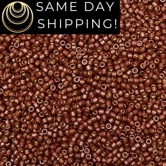 DB1842F SAME DAY SHIPPING! 1 Gram up to 20 Grams Miyuki 11/0 Delica Beads Duracoat Galvanized Matte Dark Berry -Free Container!