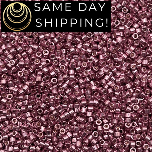 DB1848 SAME DAY SHIPPING! 1 Gram up to 20 Grams Miyuki 11/0 Delica Beads Duracoat Galvanized Dusty Orchid -Free Container!