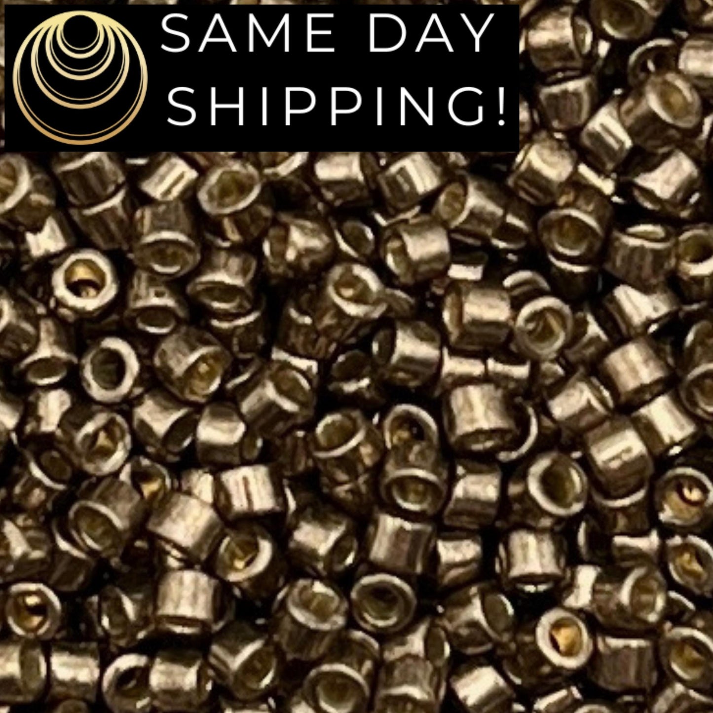 DB1852 SAME DAY SHIPPING! 1 Gram up to 20 Grams Miyuki 11/0 Delica Beads Duracoat Galvanized Pewter -Free Container!