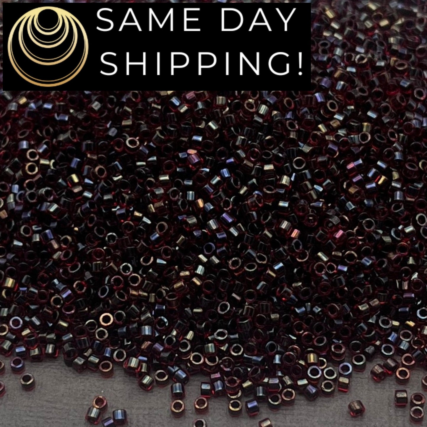 DB297 SAME DAY Shipping! 1 Gram-20 Grams Miyuki 11/0 Delica Beads Garnet Lined Ruby AB DB0297 -Free Container!