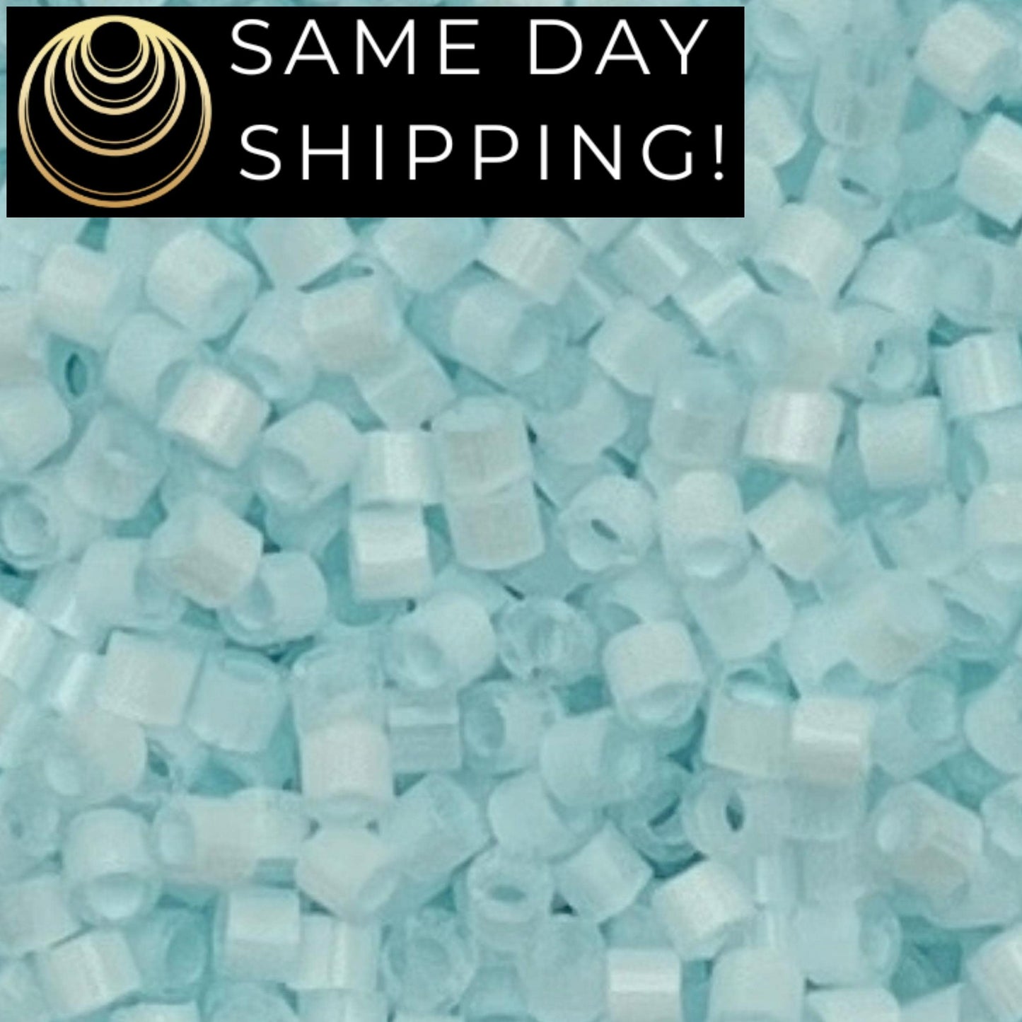 DB1859 SAME DAY SHIPPING! 1 Gram-20 Grams Miyuki 11/0 Delica Beads Silk Inside Dyed Frozen Blue -Free Container!