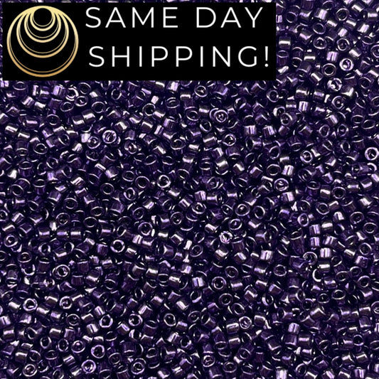 DB464 SAME DAY SHIPPING! 1 Gram-20 Grams Miyuki 11/0 Delica Beads Dyed Nickel Plated Eggplant DB0464 -Free Container!