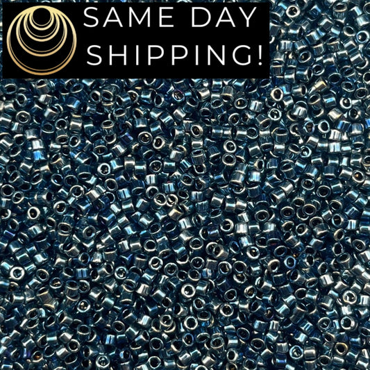 DB514 SAME DAY SHIPPING! 1 Gram up to 20 Grams Miyuki 11/0 Delica Beads Metallic Midnight Blue Iris DB0514 -Free Container!