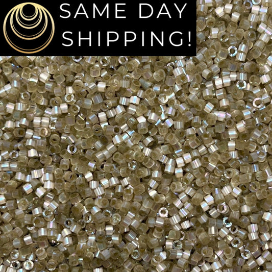 DB1876 (1 Gram -20 Grams) Miyuki Size 11/0 Delica Beads Silk Inside Dyed Cactus AB-Free Container! Same Day Shipping! DB-1876 DB 1876