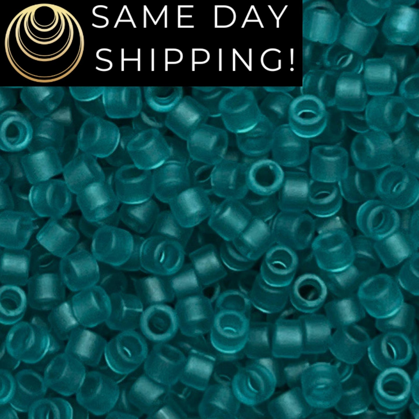 DB1268 (1 gram-20 grams) Miyuki Size 11/0 Delica Beads Matte Transparent Caribbean Teal Green-Free Container! Same Day Shipping!