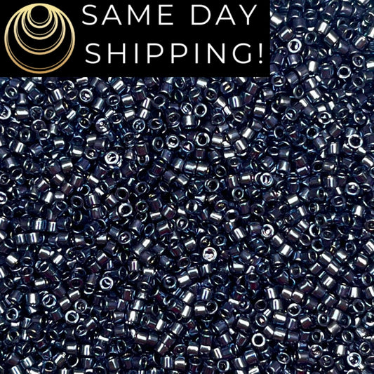DB453 Same Day Shipping! 1 Gram-20 Grams Miyuki 11/0 Delica Beads Galvanized Gunmetal -Free Container! DB0453 DB-453
