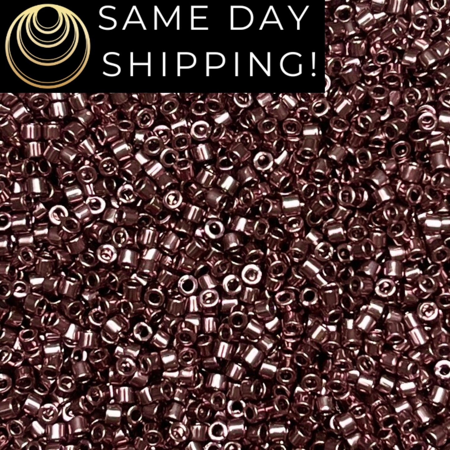 DB454 Same Day Shipping! 1 Gram-20 Grams Miyuki 11/0 Delica Beads Galvanized Smoky Amethyst -Free Container! DB0454 DB-454