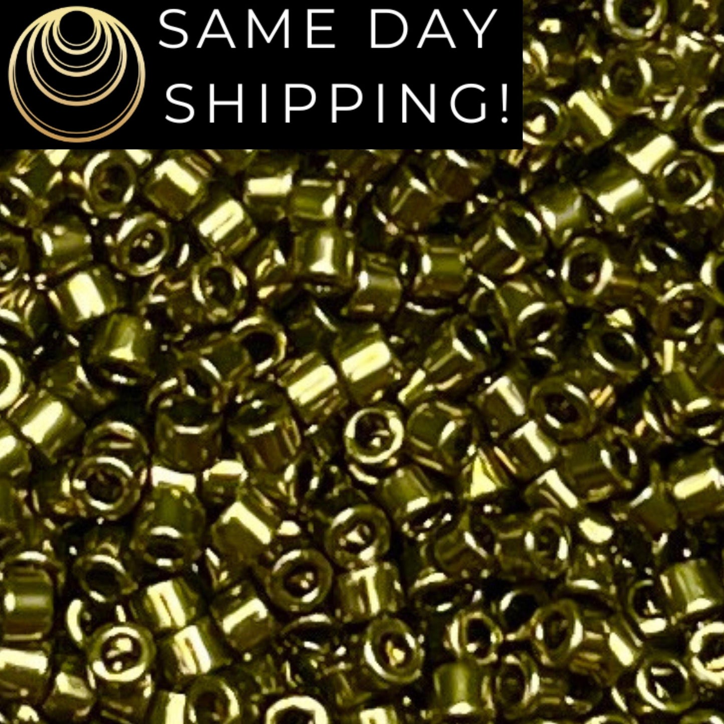 DB456 Same Day Shipping! 1 Gram-20 Grams Miyuki 11/0 Delica Beads Galvanized Olive -Free Container! DB0456 DB-456