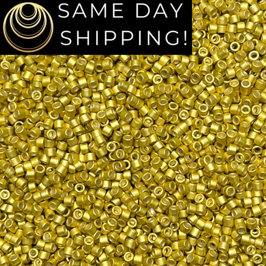 DB1154 (1 gram-20 grams) Miyuki Size 11/0 Delica Beads Galvanized Semi-Matte Zest-Free Container! Same Day Shipping!
