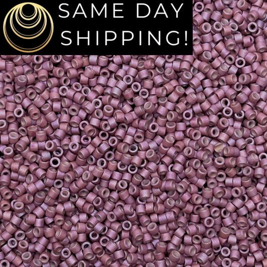 DB1066 (1 gram-20 grams) Miyuki Size 11/0 Delica Beads Metallic Heather Gold Iris-Free Container! Same Day Shipping!