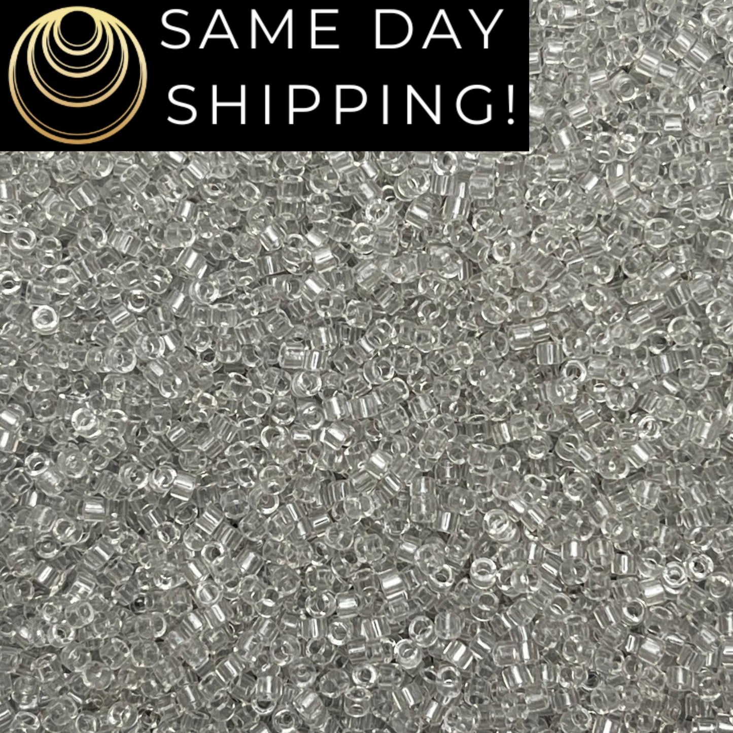 DB1111 (1 gram-20 grams) Miyuki Size 11/0 Delica Beads Transparent Gray Mist-Free Container! Same Day Shipping!