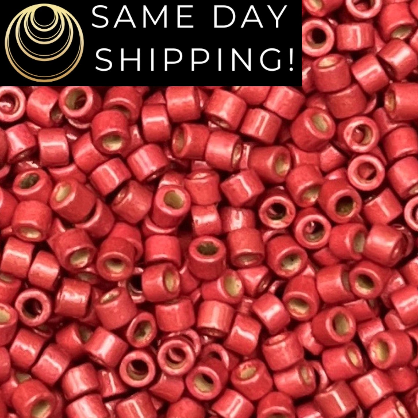 DB1841F (1 gram-20 grams) Miyuki Size 11/0 Delica Beads Duracoat Matte Galvanized Light Cranberry-Free Container! Same Day Shipping!