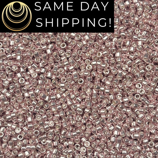 DB0417 11/0 Miyuki Delica Beads Galvanized Dusty Mauve